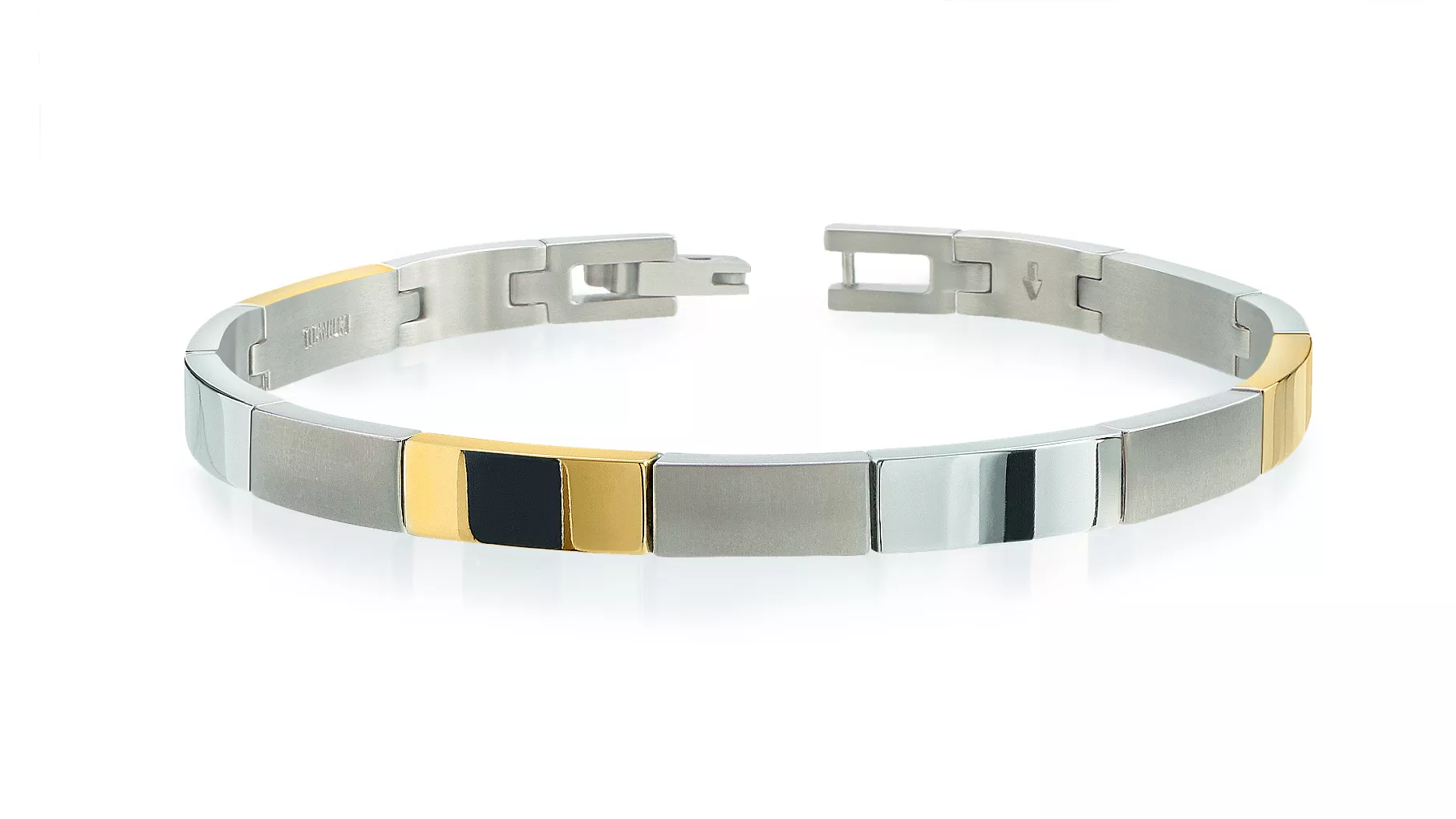 Boccia 03036-02 Armband Titanium zilver-en goudkleurig 20 cm