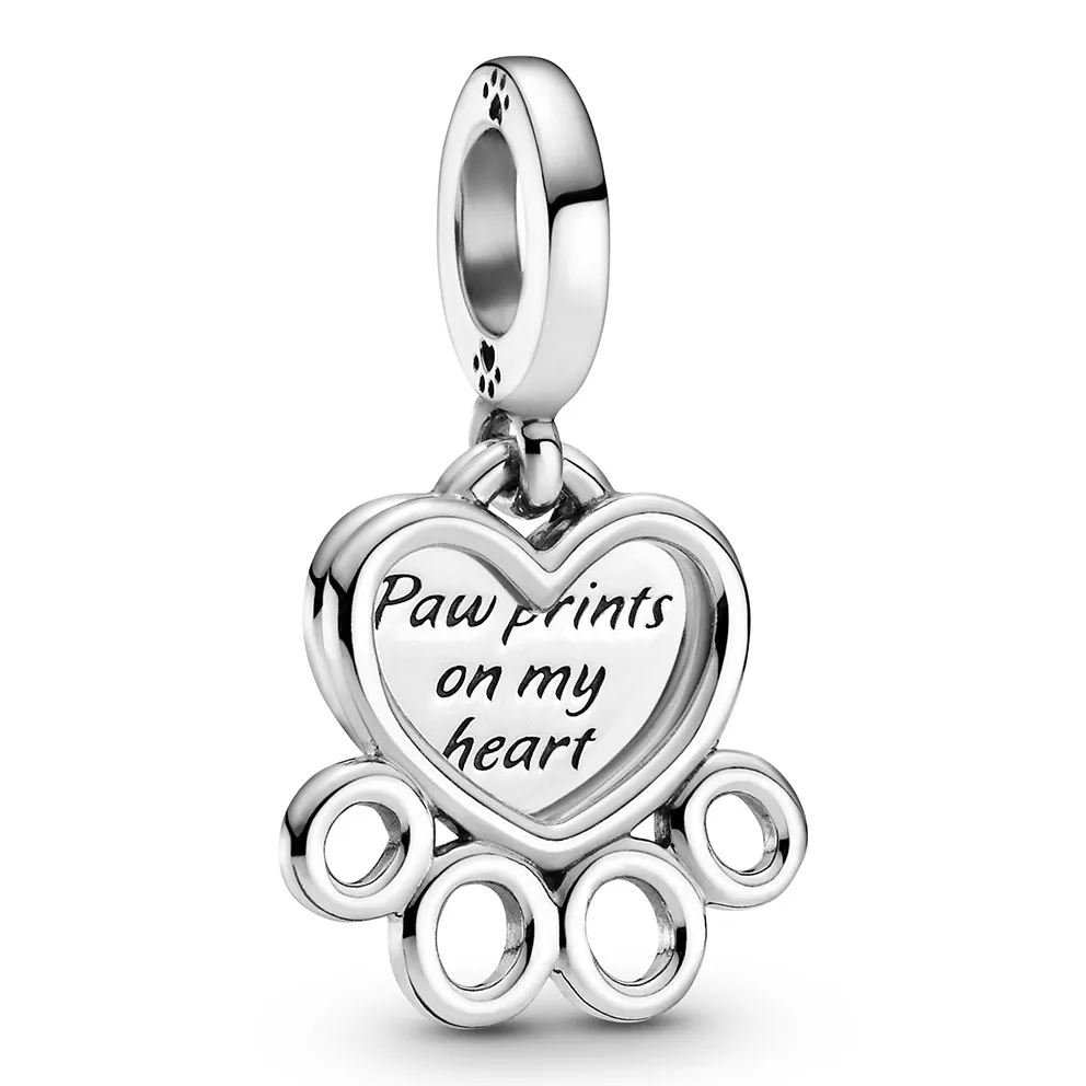 Pandora Passions 799360C00 Hangbedel Hearts and Paw Print zilver