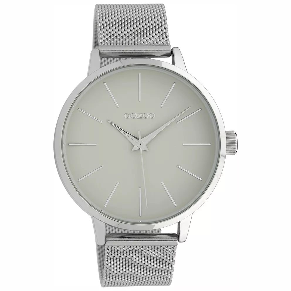 OOZOO C10005 Horloge Timepieces staal zilverkleurig-lichtgrijs 42 mm
