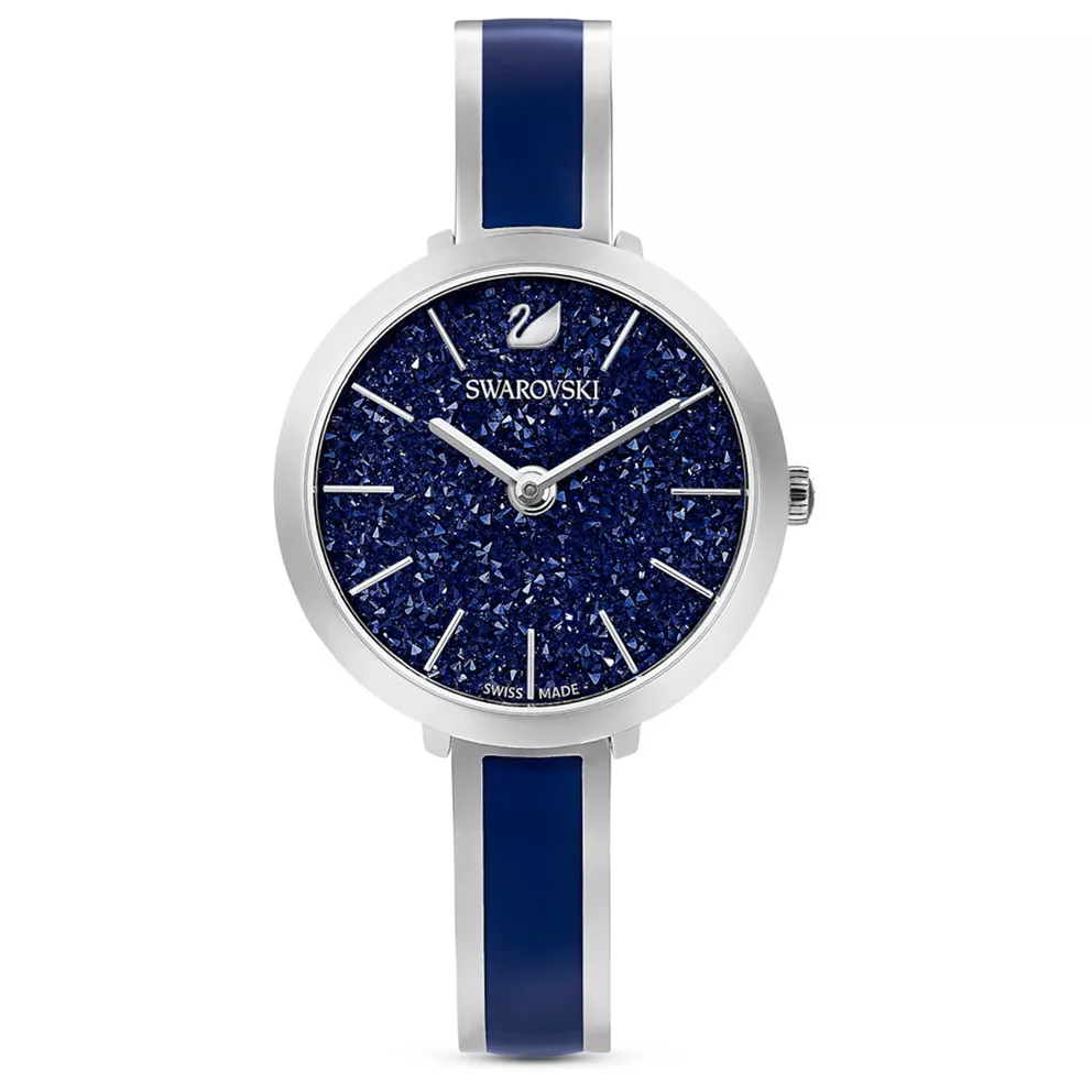 Swarovski 5580533 Horloge Crystalline Delight zilverkleurig-blauw 32 mm