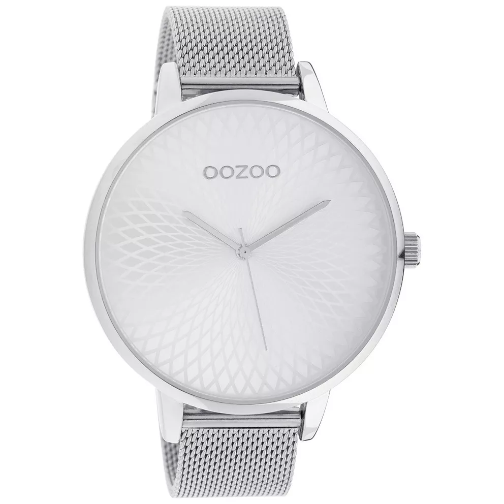 OOZOO C10550 Horloge Timepieces Mesh staal zilverkleurig 48 mm