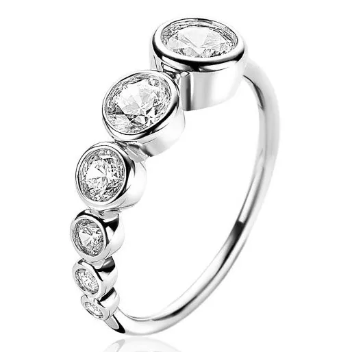 Zinzi ZIR2053 Ring Rondjes zilver-zirconia