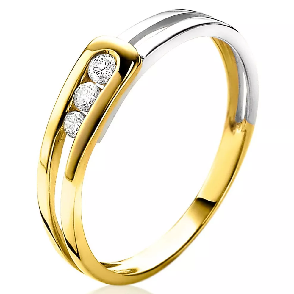 Zinzi Gold ZGR53 Ring geelgoud-diamant 0,09 crt  