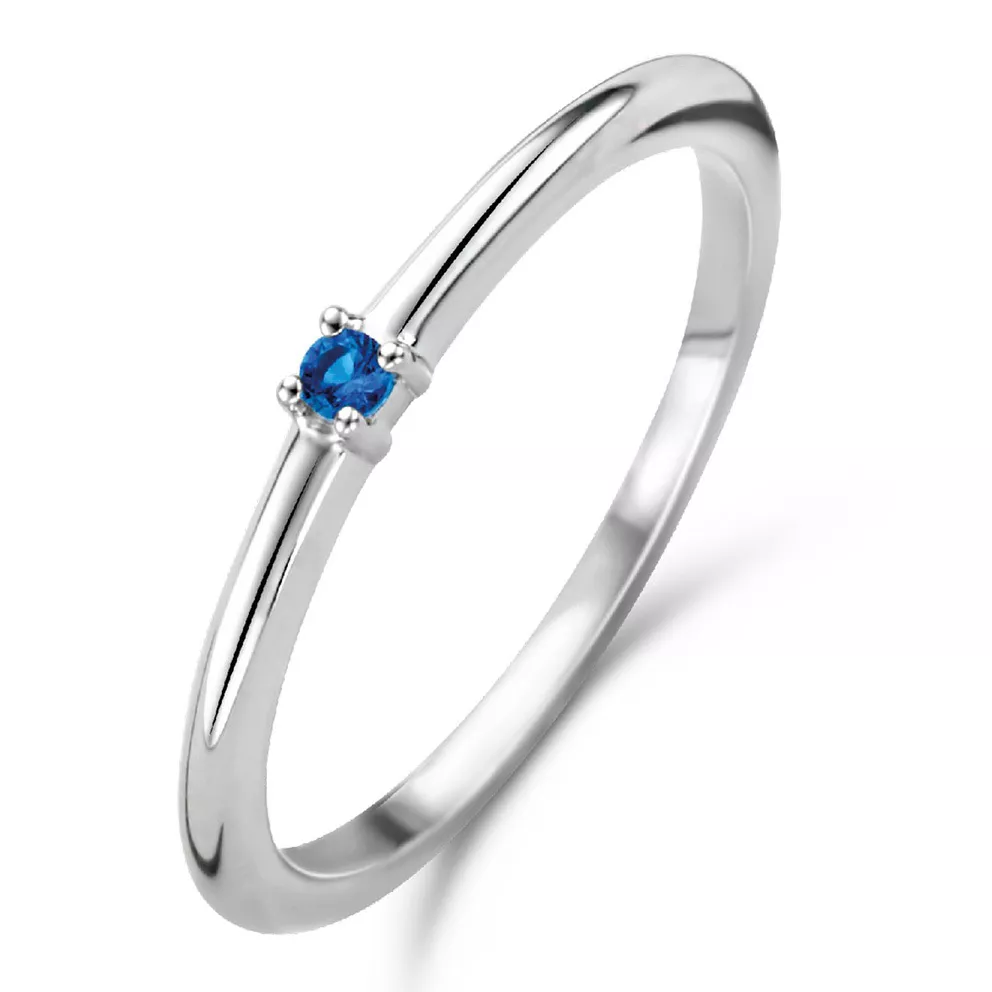 TI SENTO-Milano 12210DB Ring zilver-synthetisch kristal blauw