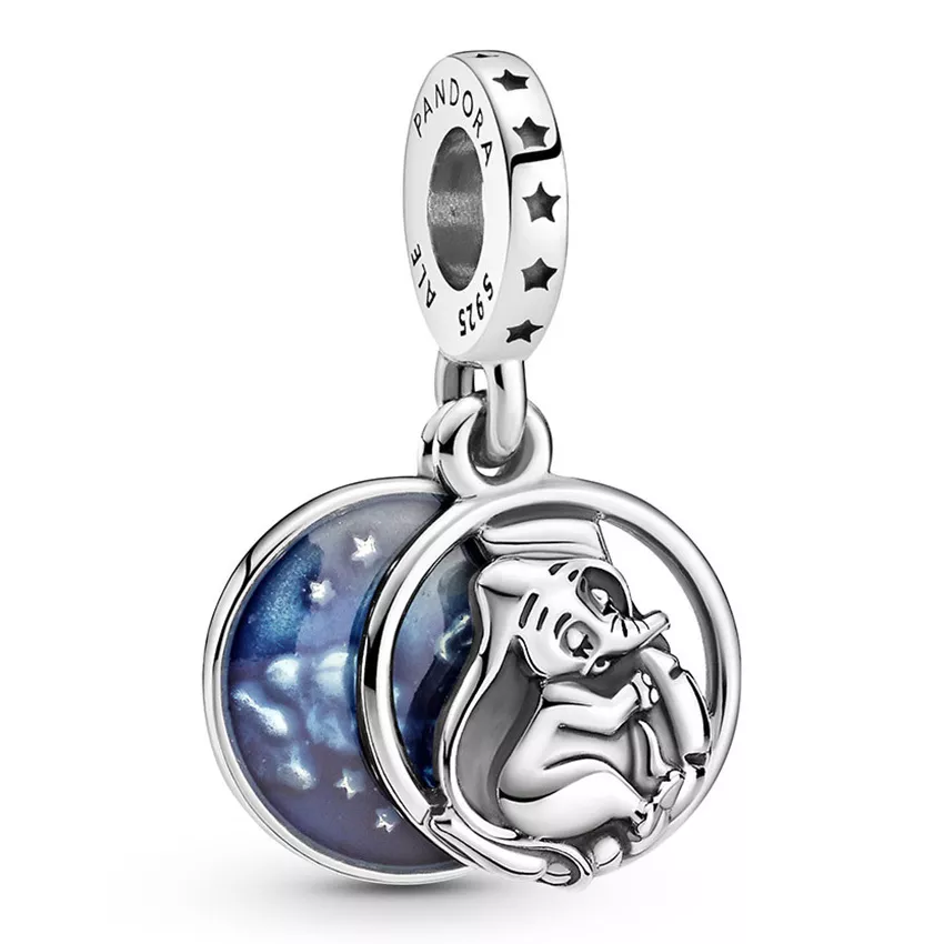 Pandora Disney 799405C01 Hangbedel Dumbo Sweet Dreams zilver-emaille blauw
