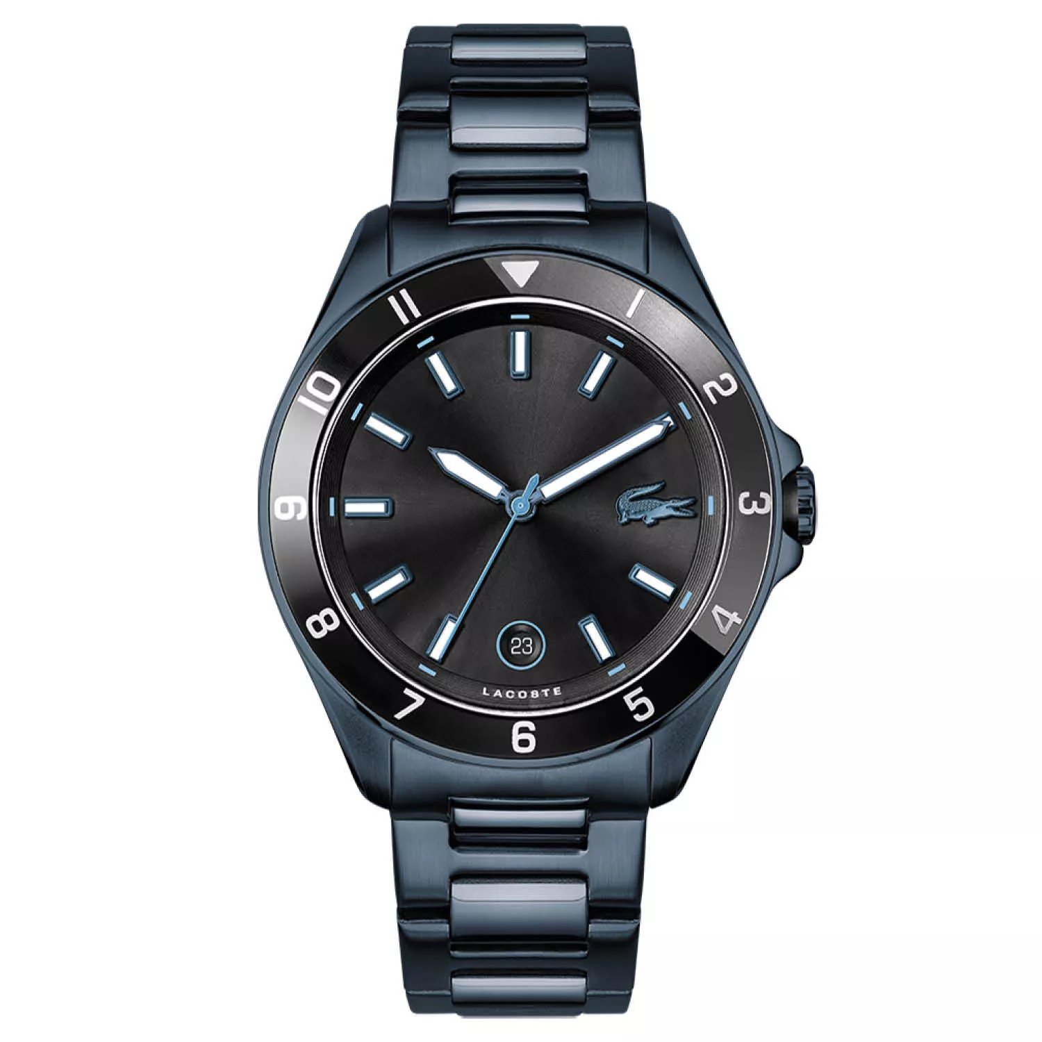 Lacoste LC2011128 Horloge Tiebreaker staal blauw-zwart 43 mm