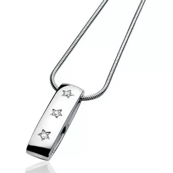 Zinzi Diamonds ZDH47 Hanger Sterren zilver-diamant wit 21 x 5,5 x 5 mm
