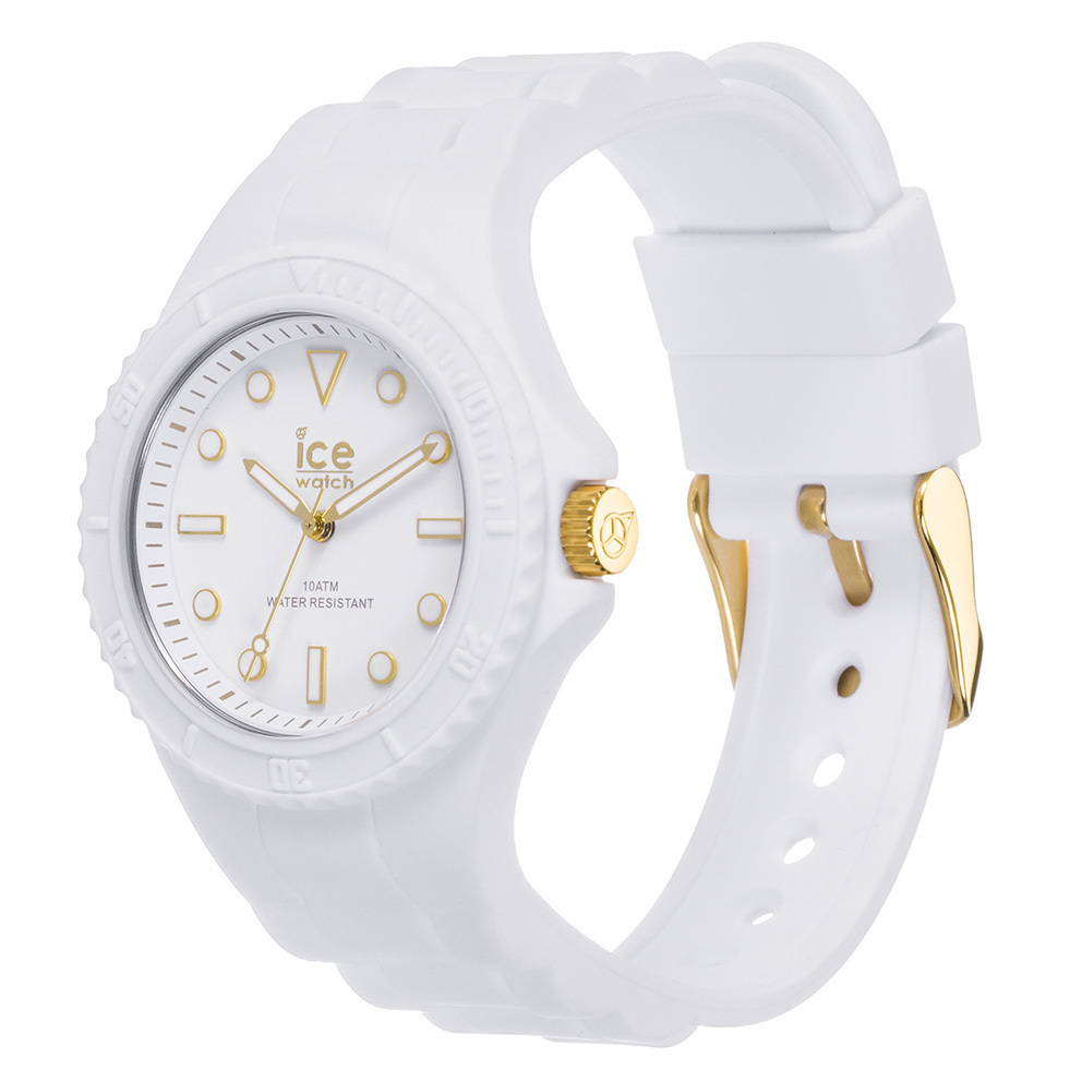 richting Vast en zeker zand Ice-Watch IW019140 Horloge White siliconen wit-goud 35 mm