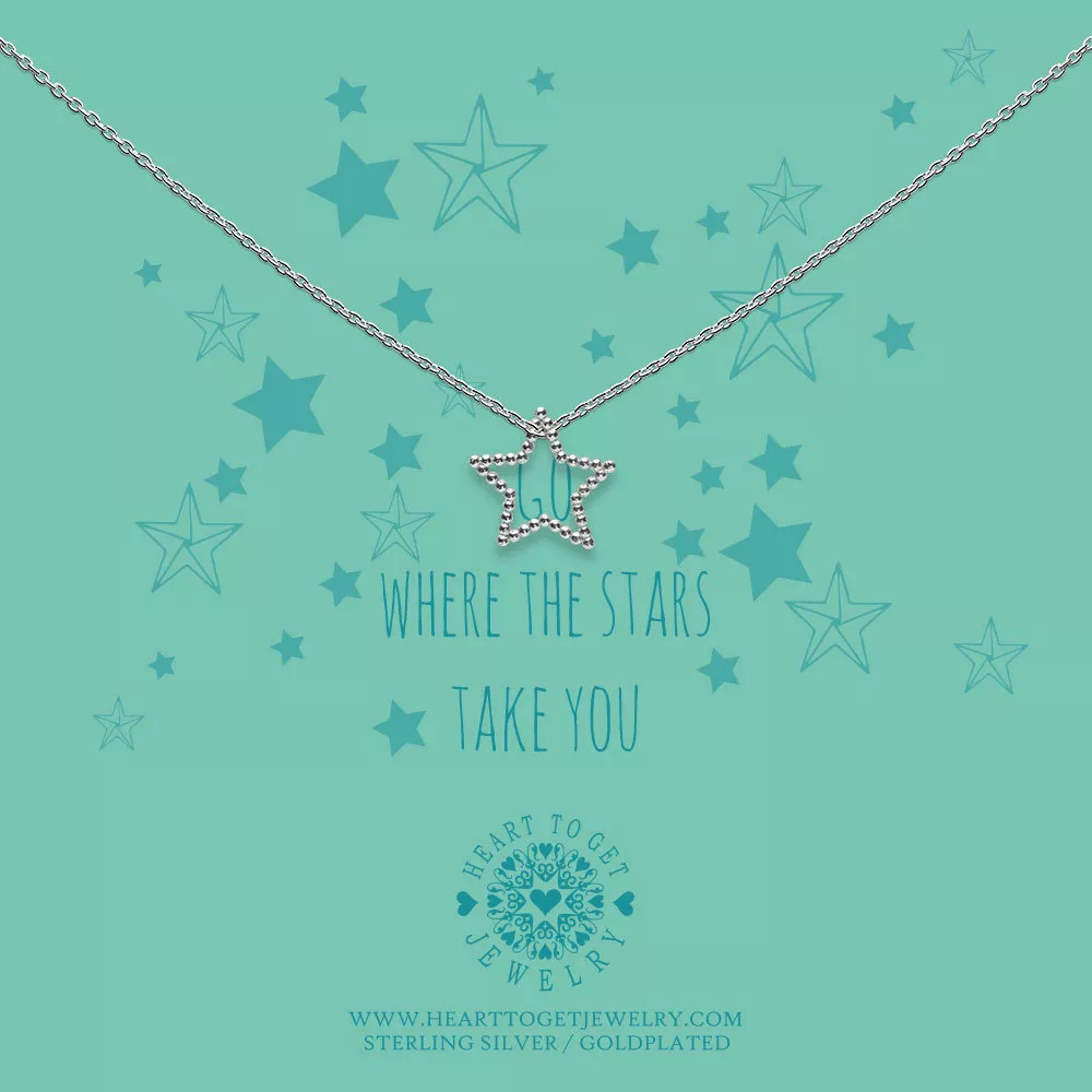 Heart To Get N501DST20S Ketting Go Where the Stars... zilver  