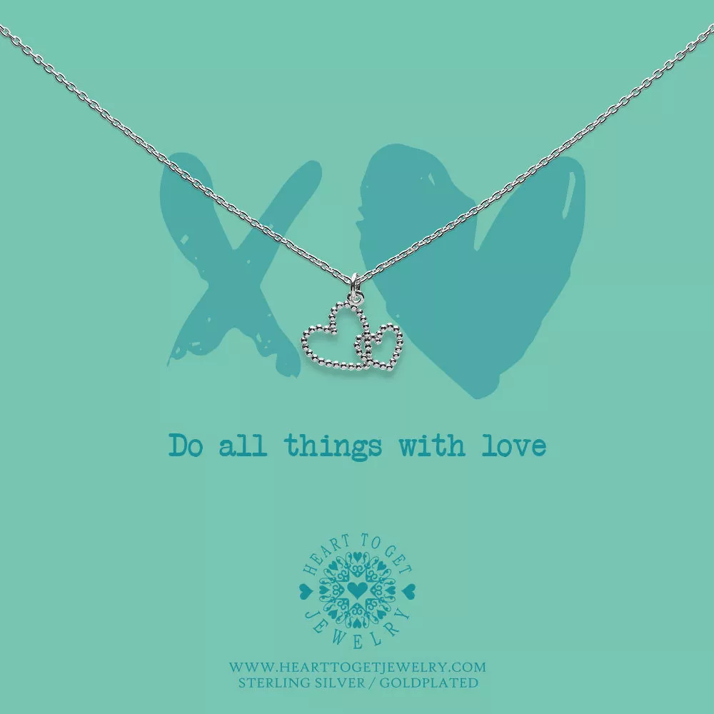 Heart To Get N504DDH20S Ketting Do all things with love... zilver  