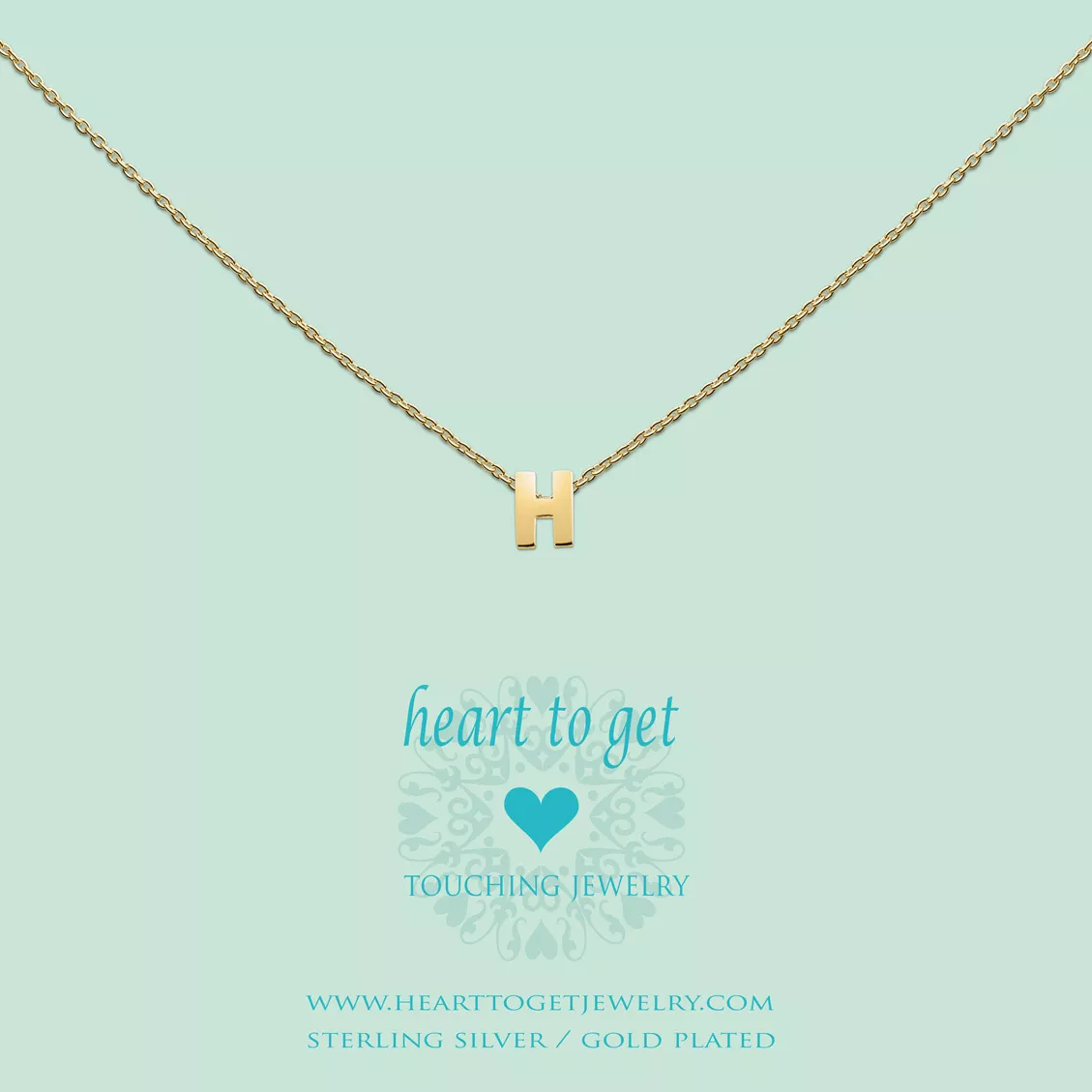 Heart To Get L149INH13G Hanger Initials Letter H zilver goudkleurig
