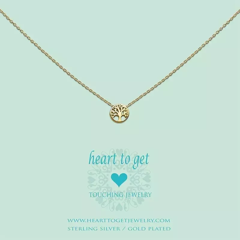 Heart To Get S178TOL17G Hanger Symbol Tree of Life zilver goudkleurig