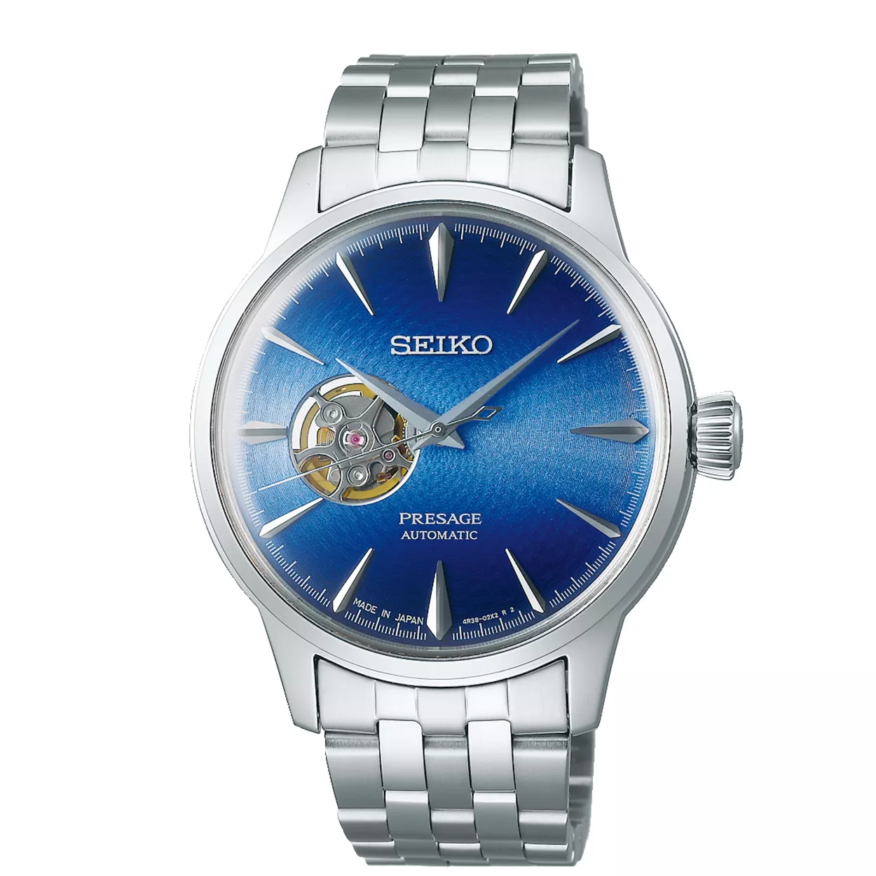 Seiko SSA439J1 Horloge Presage Automaat staal zilverkleurig-blauw 40,5 mm