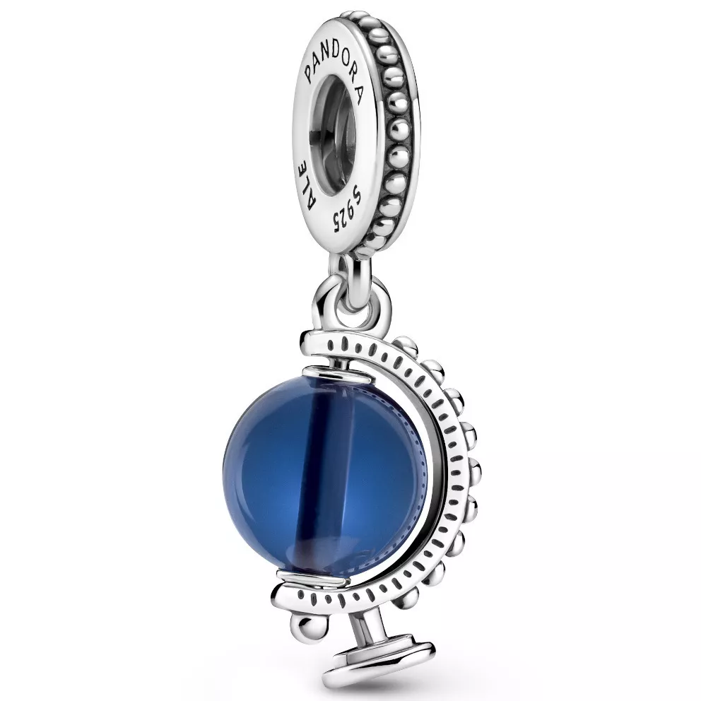 Pandora 799430C01 Hangbedel Blue Globe zilver-kristal zilverkleurig-blauw