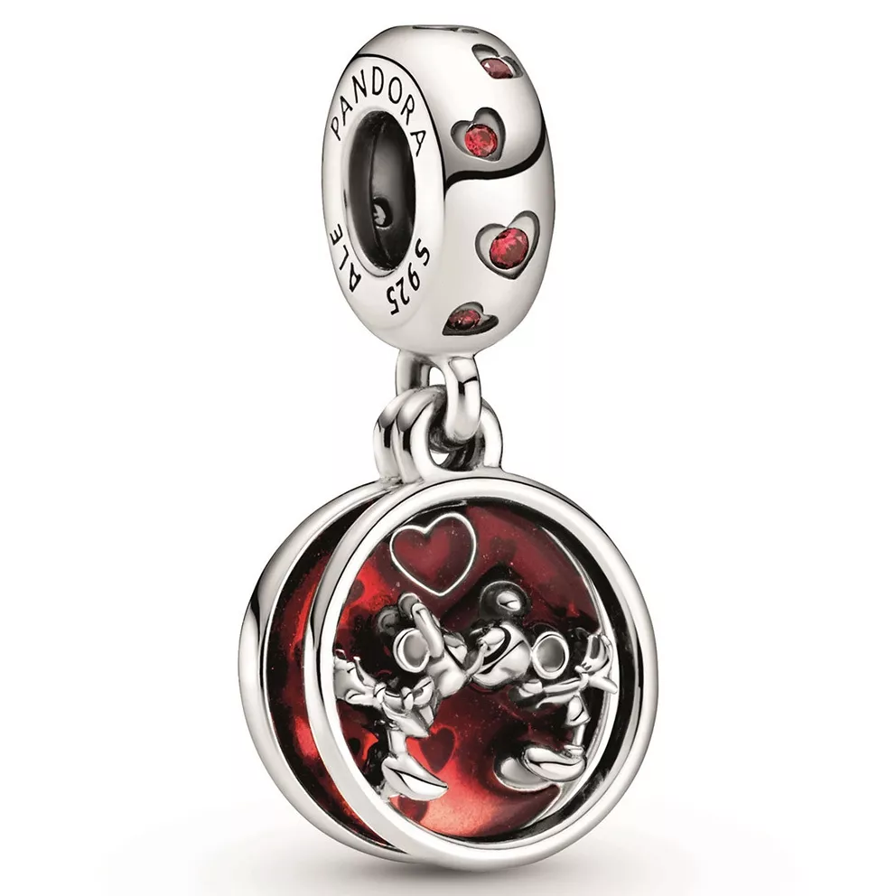 Pandora Disney 799298C01 Hangbedel Mickey Mouse & Minnie Mouse Love and Kisses