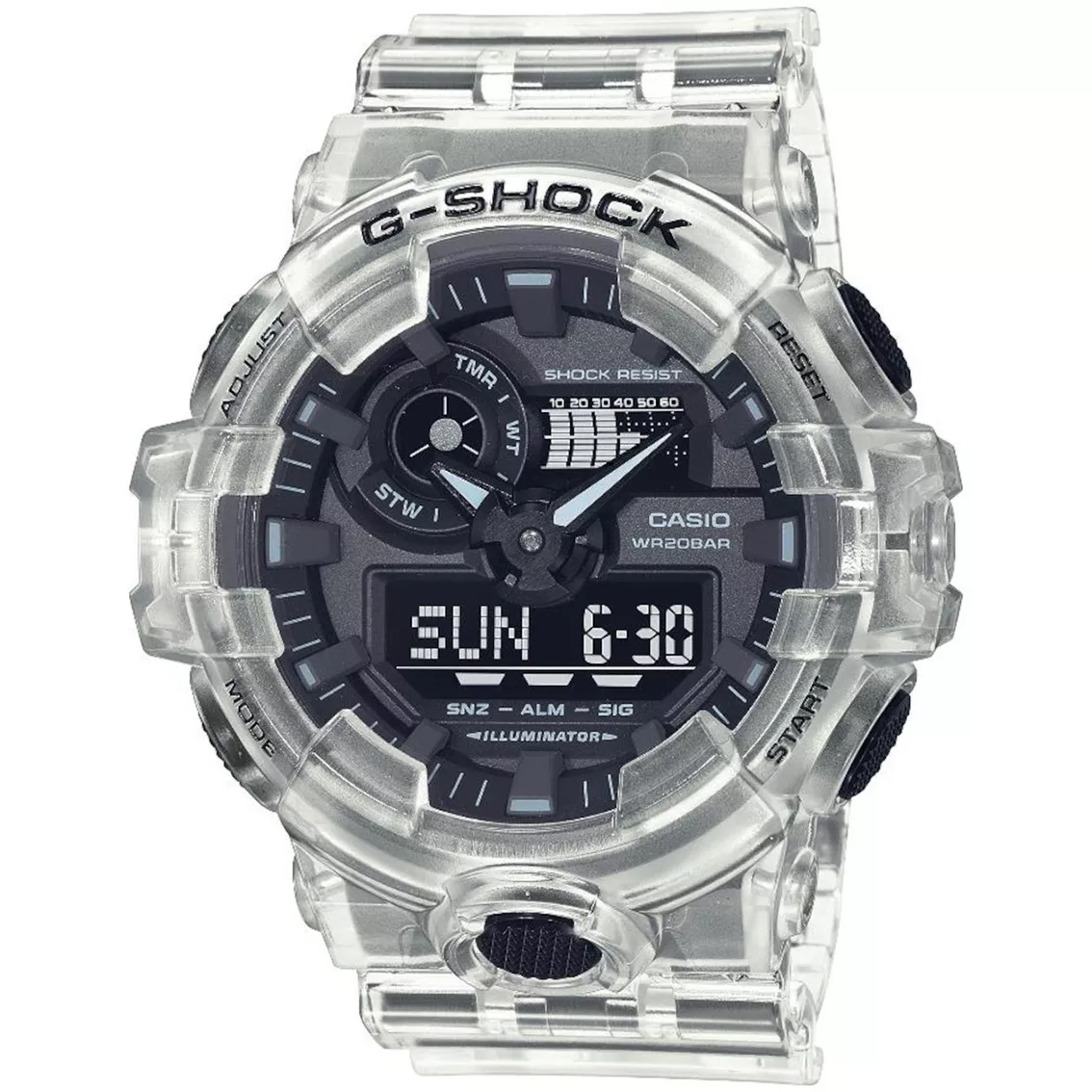 Casio G-Shock GA-700SKE-7AER Classic Skelaton 53 mm
