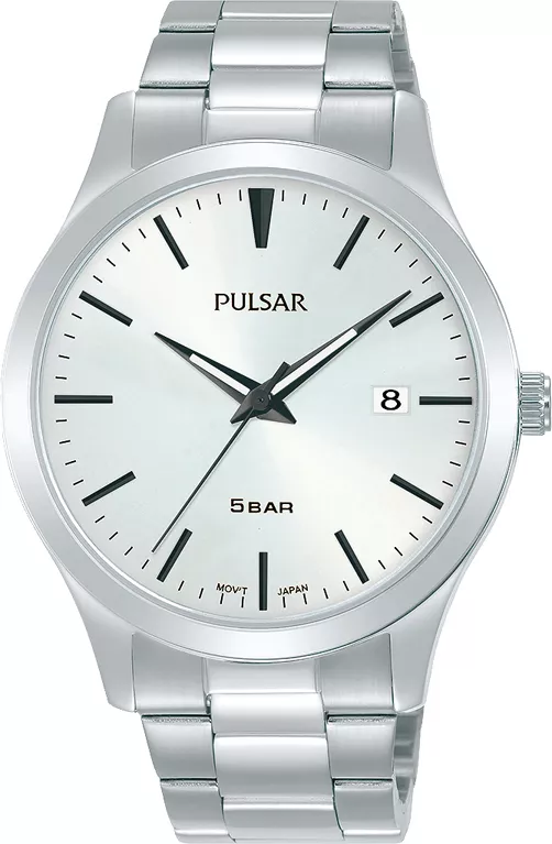 Pulsar PS9665X1 Horloge staal zilverkleurig-wit 40 mm