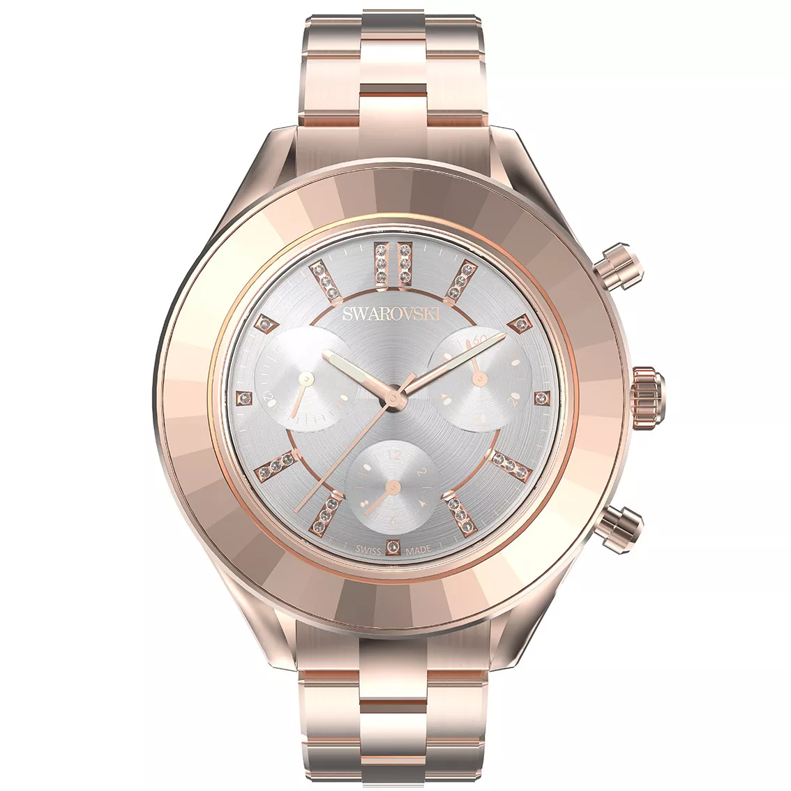 Swarovski 5612194 Horloge Octea Lux Sport rose-en zilverkleurig-wit 37 mm