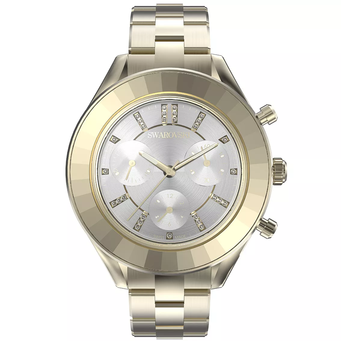Swarovski 5610517 Horloge Octea Lux Sport goud-en zilverkleurig-wit 39 mm