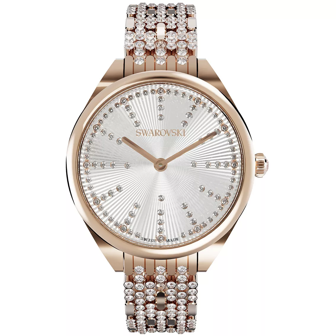 Swarovski 5610487 Horloge Attract rose-en zilverkleurig-wit 30 mm