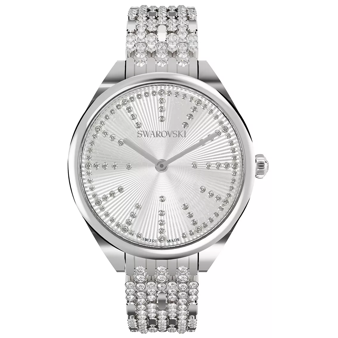 Swarovski 5610490 Horloge Attract zilverkleurig-wit 30 mm