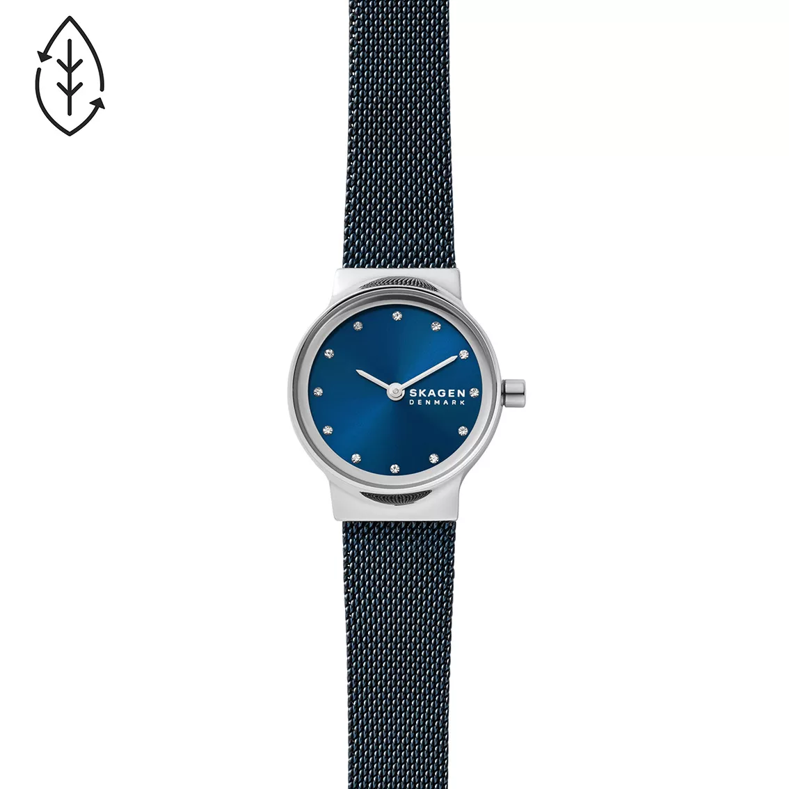 Skagen SKW3008 Horloge Freja staal zilverkleurig-blauw 26 mm