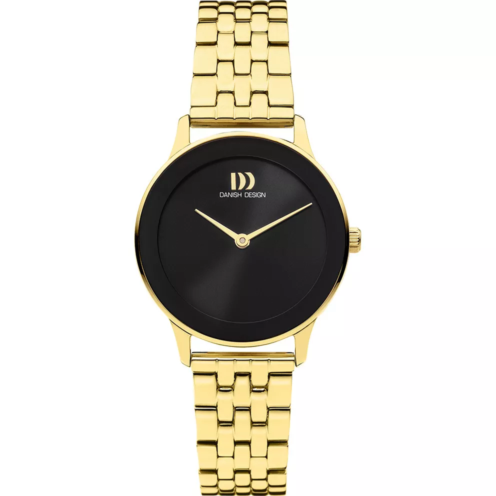 Danish Design IV99Q1288 Horloge Nostalgia 1988 staal goudkleurig-zwart 29 mm