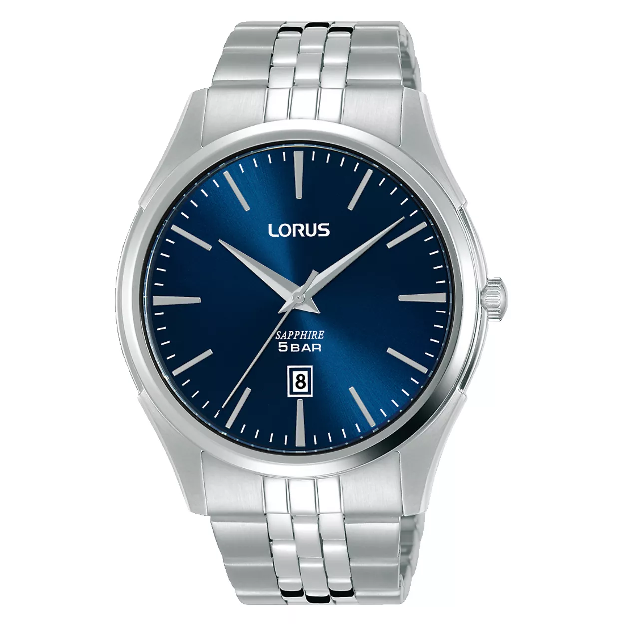 Lorus RH947NX5 Horloge staal zilverkleurig-blauw 42 mm