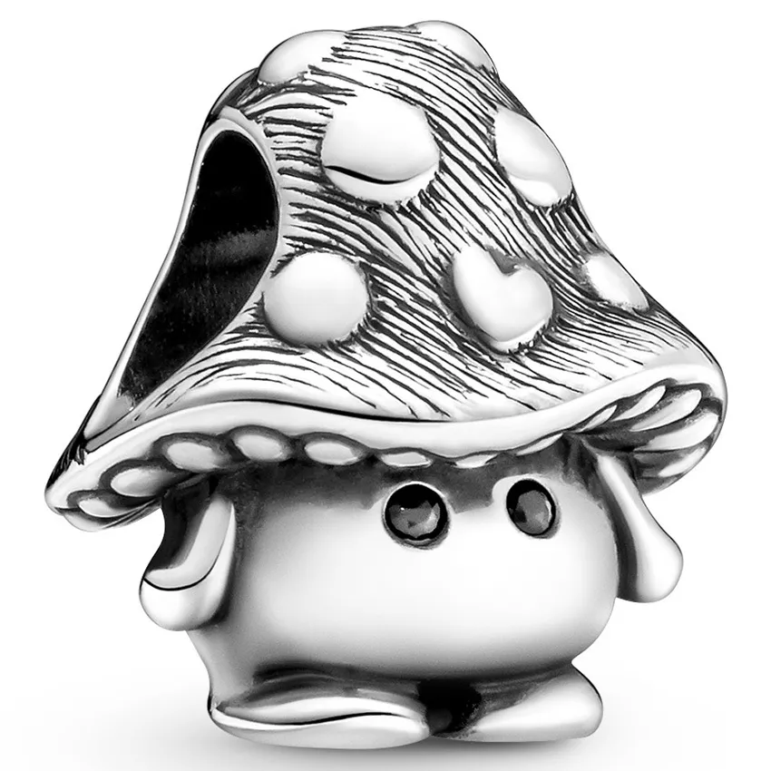 Pandora 799528C01 Bedel Cute Mushroom zilver-kristal zwart