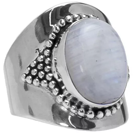 YMALA YM-0025 Ring Keep Balance zilver-maansteen Maat 54