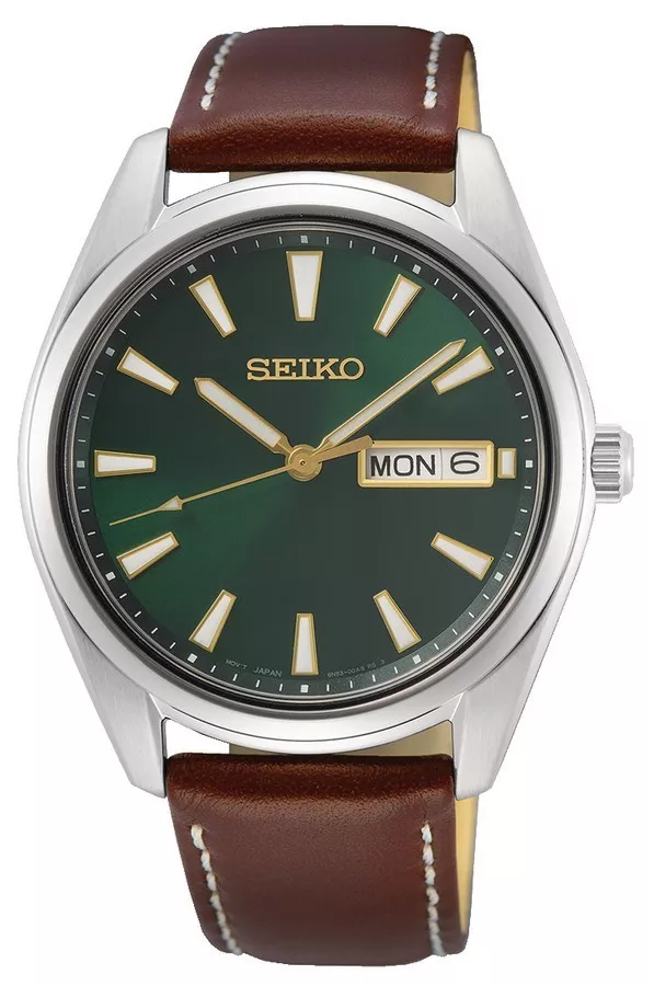 Seiko SUR449P1 Herenhorloge, saffierglas, groene wijzerplaat 40,2 mm