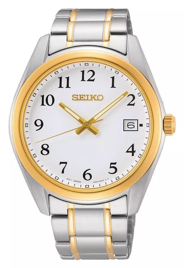 Seiko SUR460P1 herenhorloge met saffierglas, witte wijzerplaat 40,2 mm