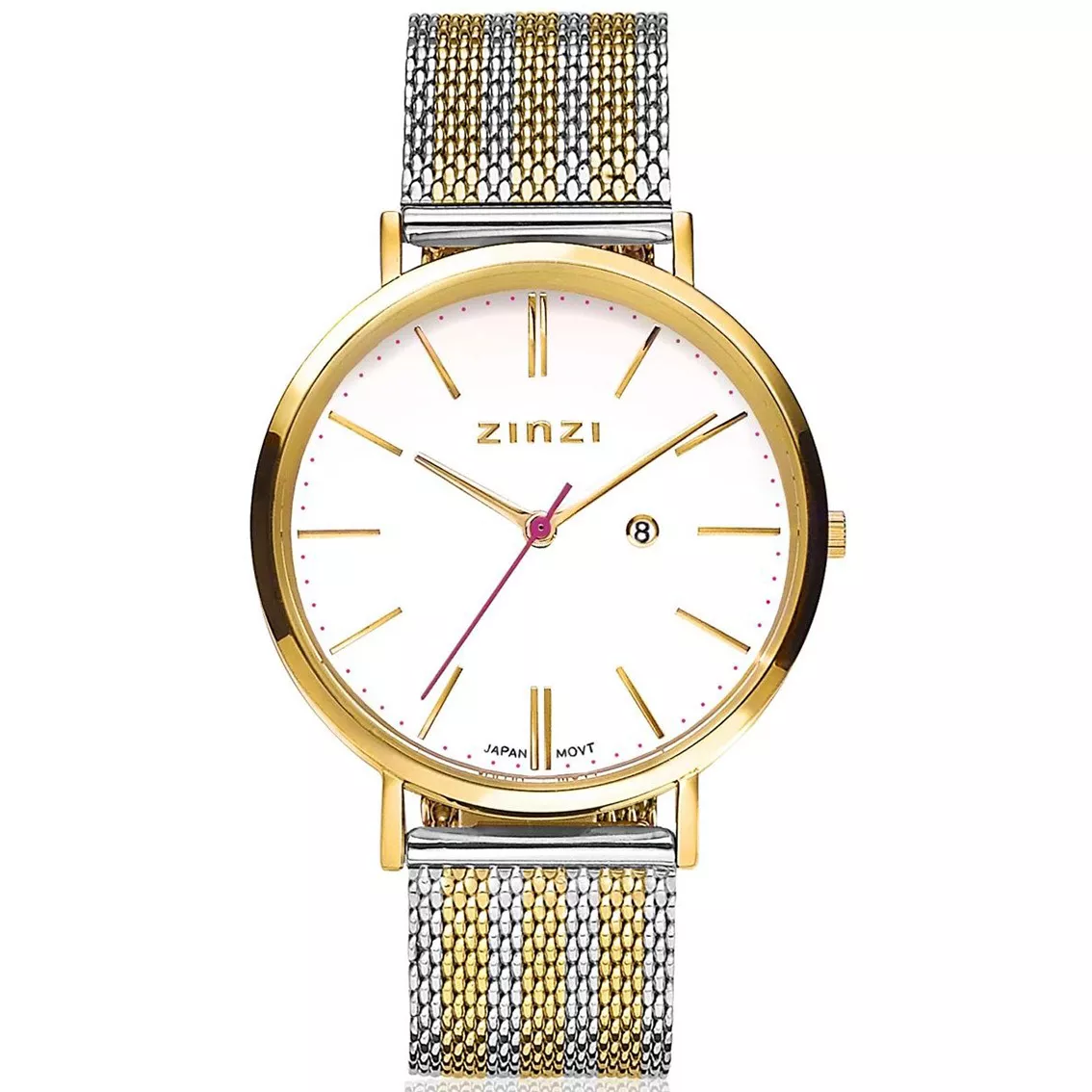 Zinzi ZIW407MB Horloge Retro staal goud-en zilverkleurig 38 mm  + gratis armband