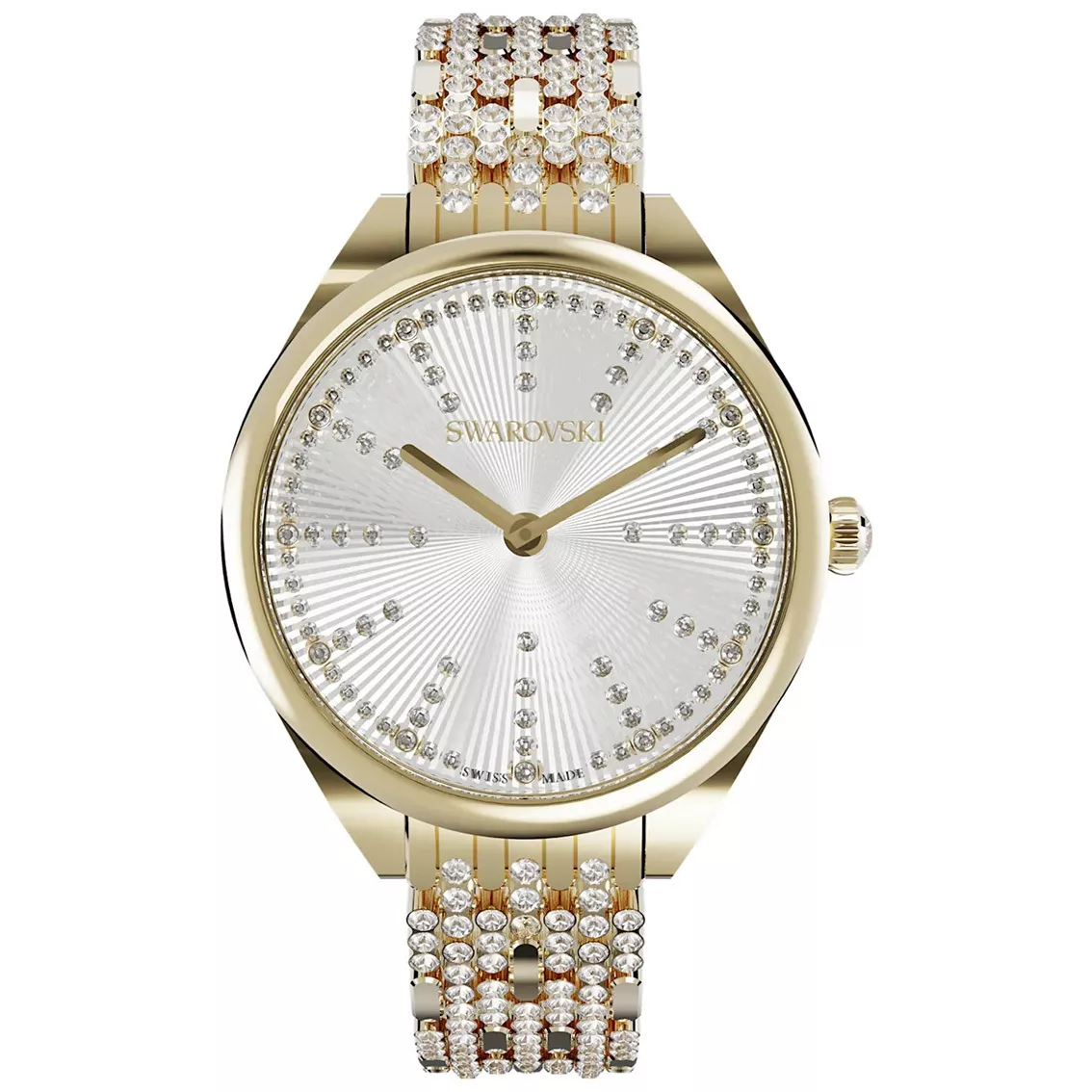 Swarovski 5610484 Horloge Attract goudkleurig-wit 30 mm
