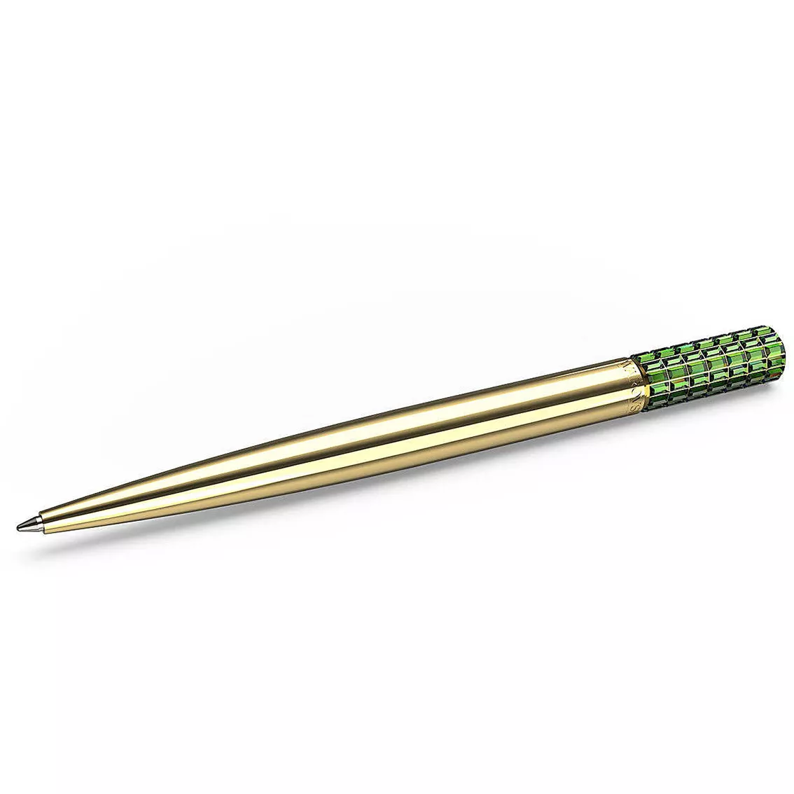 Swarovski 5618145 Pen Lucent ballpoint verchroomd goudkleurig-groen
