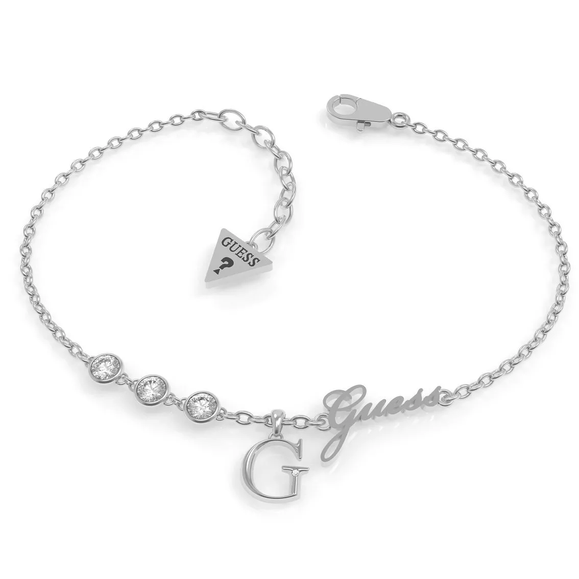 GUESS UBB79038-S Armband Guess staal-kristal zilverkleurig-wit 18 cm