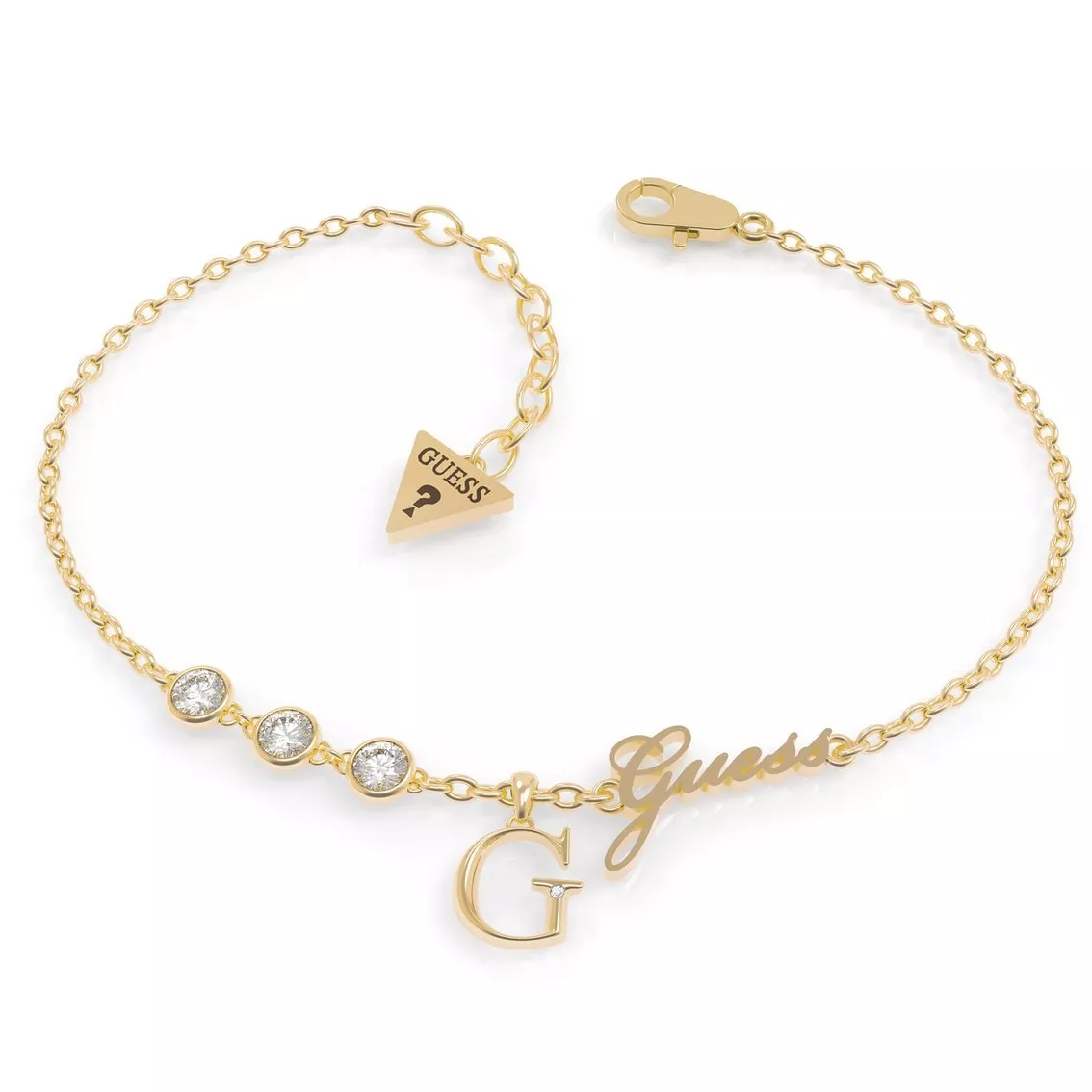 GUESS UBB79039-S Armband Guess staal-kristal goudkleurig-wit 18 cm
