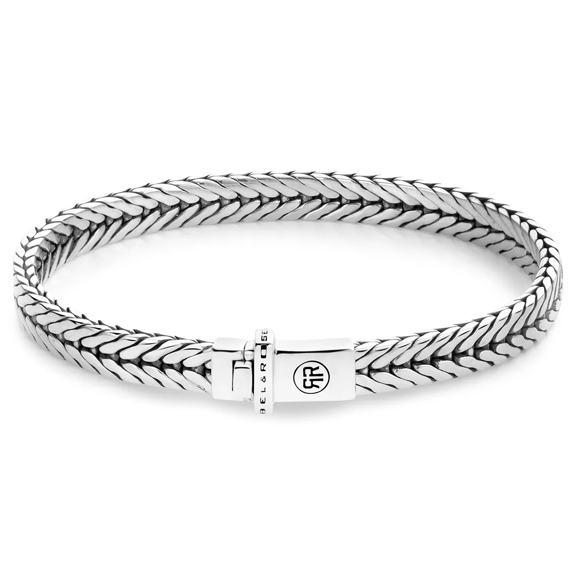 Rebel and Rose RR-BR026-S Armband Hermes Small zilver 5,5 mm S 16,5 cm