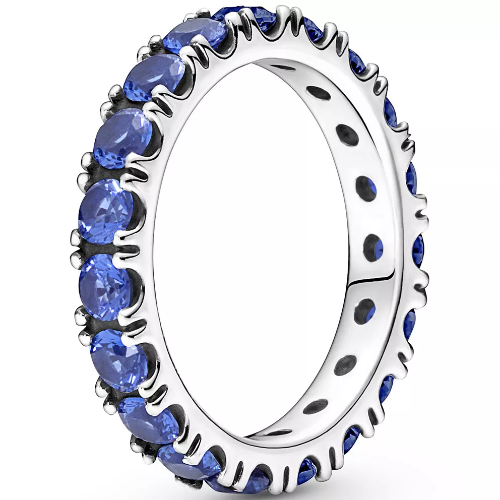 Pandora 190050C02 Ring Sparkling Row Eternity zilver-zirconia blauw 