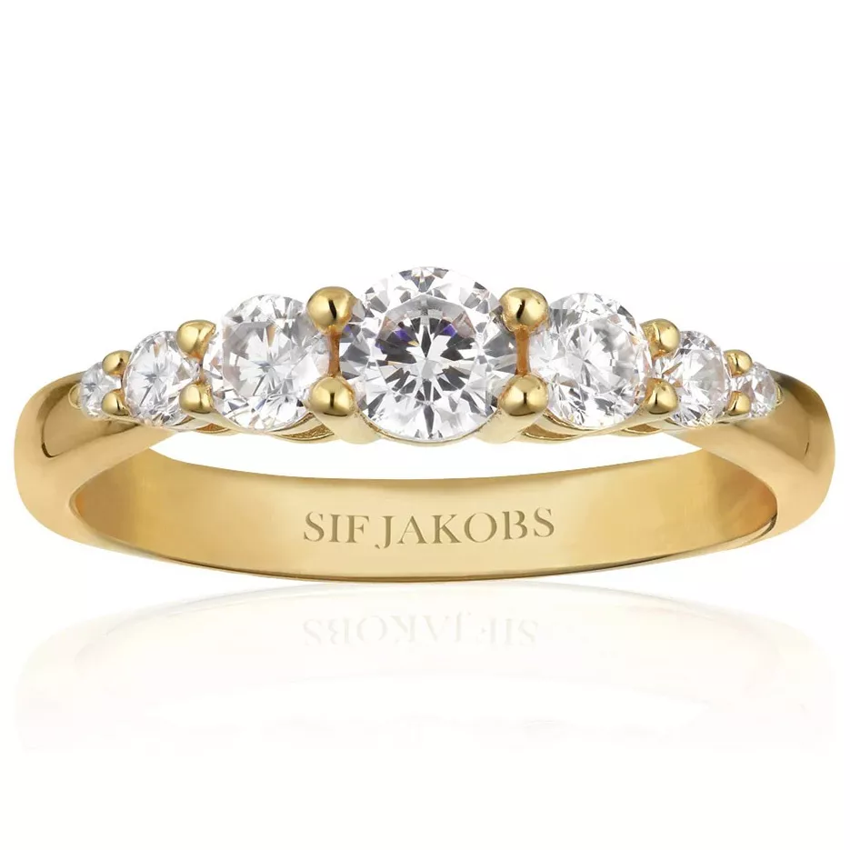 Sif Jakobs SJ-R42126-CZ-SG Ring Belluno zilver-zirconia goudkleurig-wit Maat 50