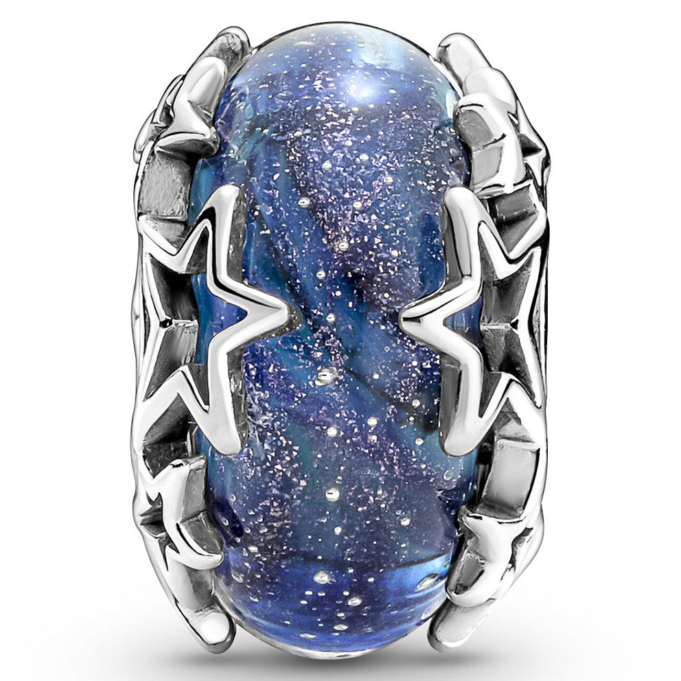 Pandora Bedel zilver-blauw elegant Sieraden Bedels 