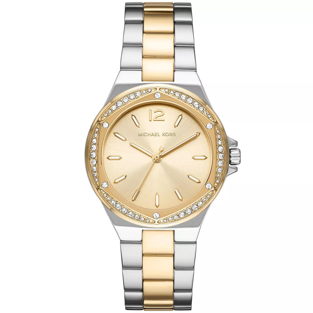 Michael Kors MK6988 Horloge Lennox staal zilver- en goudkleurig-wit 37 mm