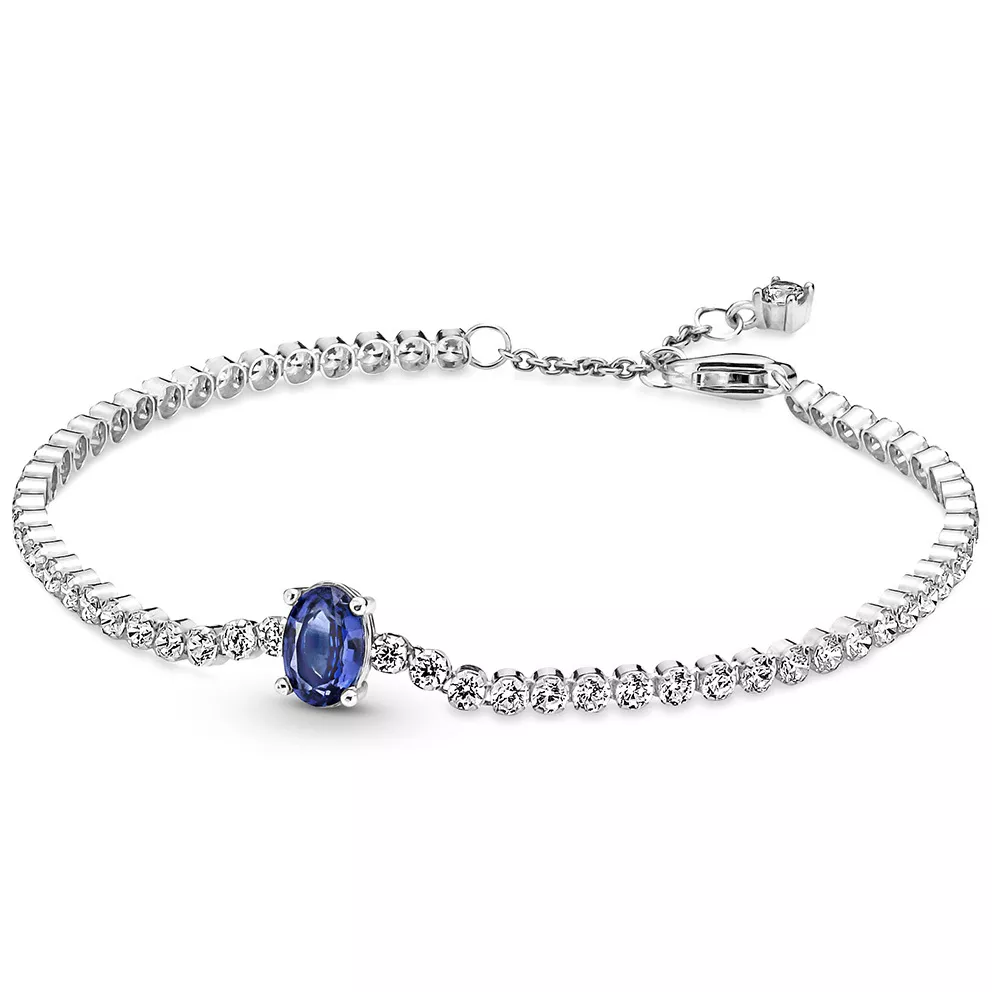 Pandora 590039C01 Armband Sparkling Pave Tennis zilver-zirconia-kristal wit-blauw