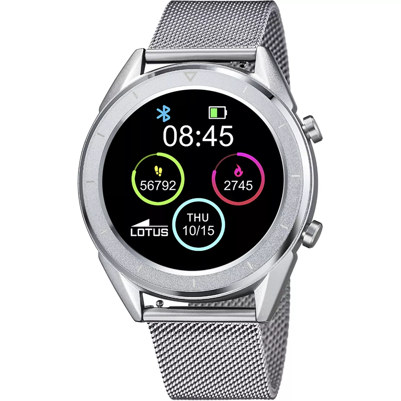 Lotus 50006/1 Horloge Smartime Mesh smartwatch staal zilverkleurig 47 mm 