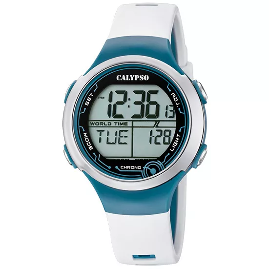 Calypso K5799/1 Horloge Digitaal kunststof-rubber blauw-wit 40 mm