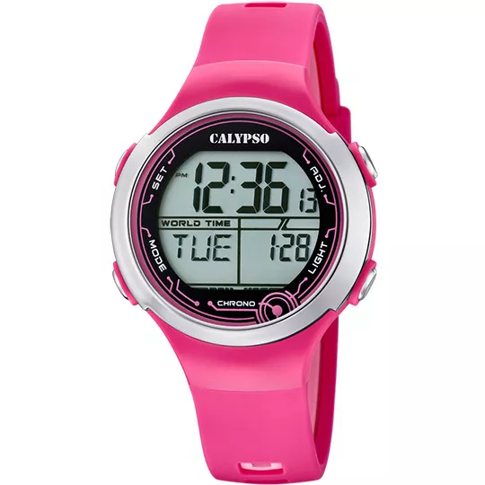 Calypso K5799/3 Horloge Digitaal kunststof-rubber roze 40 mm