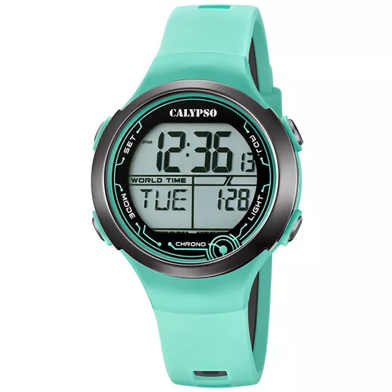 Calypso K5799/4 Horloge Digitaal kunststof-rubber aquagroen 40 mm