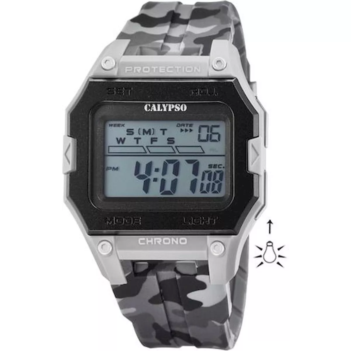 Calypso K5810/1 Horloge Digitaal kunststof-rubber zwart-grijs 45 mm