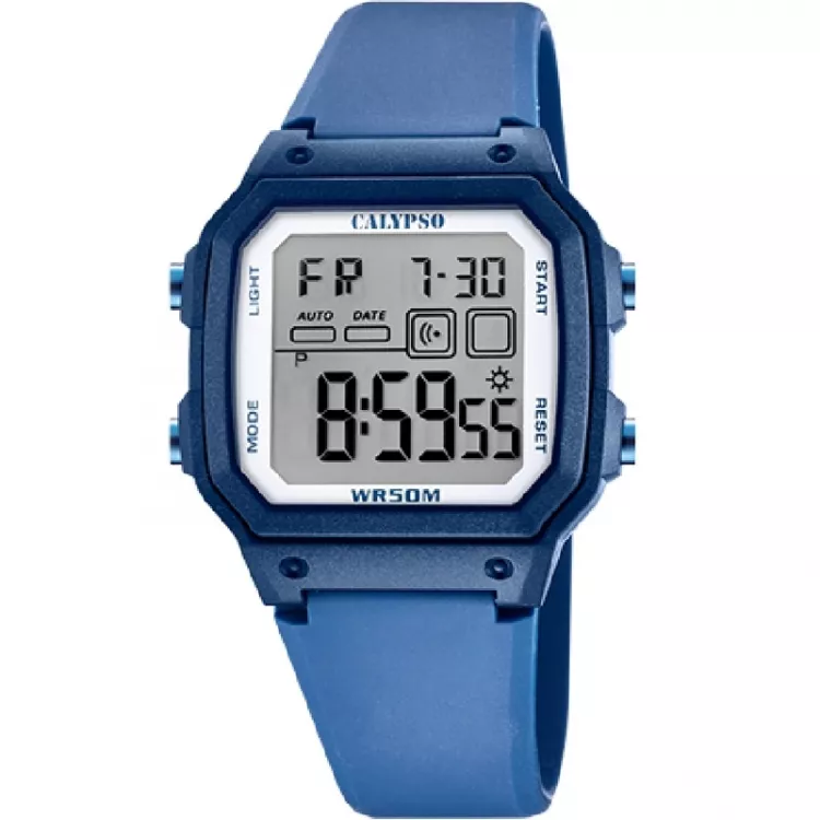 Calypso K5812/1 Horloge Digitaal kunststof-rubber blauw 45 mm