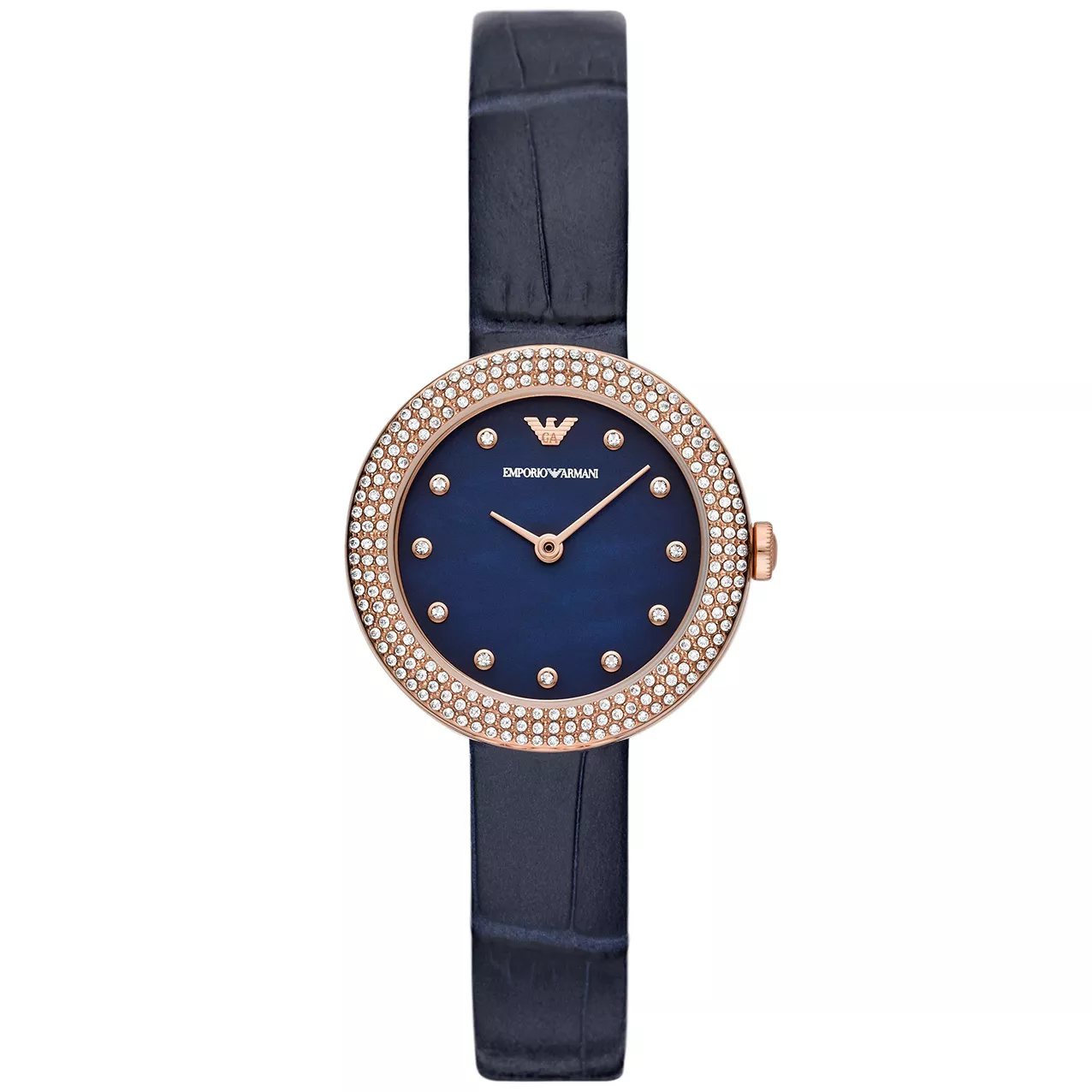 Emporio Armani AR11434 Horloge Rosa staal rosekleurig-blauw 30 mm